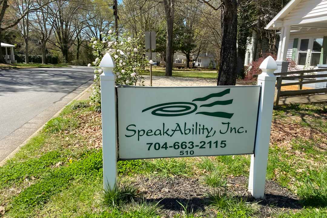 Outdoor signage for SpeakAbility, Inc. in Mooresville, NV